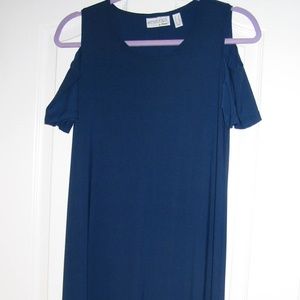 Cold Shoulder Navy Maxi Dress SP NWOT